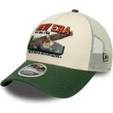 petten-gebogen-groen-snapback-9forty-m-crown-a-frame-graphic-van-new-era