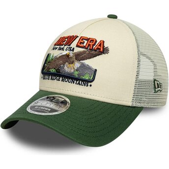 Petten gebogen groen snapback 9FORTY M-Crown A Frame Graphic van New Era