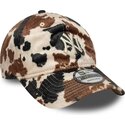 petten-gebogen-bruin-verstelbaar-9twenty-animal-print-van-new-york-yankees-mlb-van-new-era