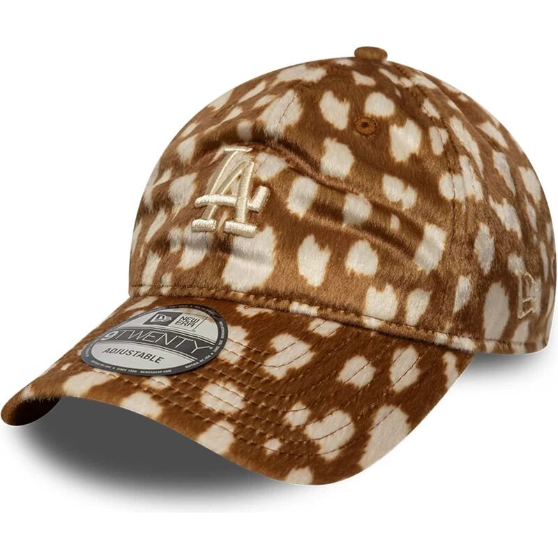 petten-gebogen-bruin-verstelbaar-9twenty-animal-print-van-los-angeles-dodgers-mlb-van-new-era