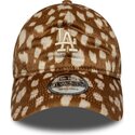 petten-gebogen-bruin-verstelbaar-9twenty-animal-print-van-los-angeles-dodgers-mlb-van-new-era