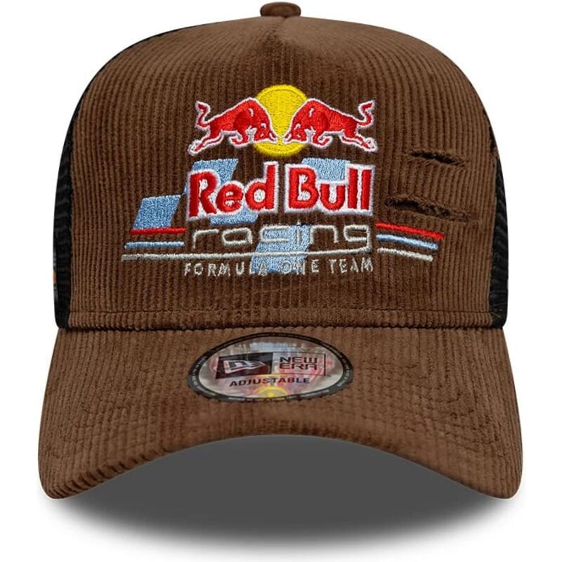 petten-gebogen-bruin-snapback-a-frame-distressed-cord-van-red-bull-racing-formula-1-van-new-era