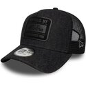 petten-gebogen-zwart-snapback-a-frame-patch-denim-van-new-era