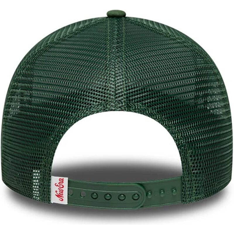 petten-gebogen-groen-snapback-a-frame-oval-patch-foam-van-new-era