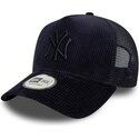 petten-gebogen-marineblauw-snapback-a-frame-tonal-cord-van-new-york-yankees-mlb-van-new-era