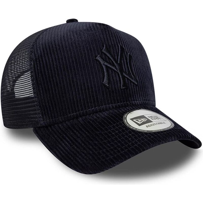 petten-gebogen-marineblauw-snapback-a-frame-tonal-cord-van-new-york-yankees-mlb-van-new-era