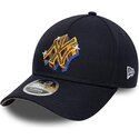 petten-gebogen-marineblauw-snapback-9forty-m-crown-a-frame-emblem-van-new-york-yankees-mlb-van-new-era