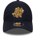 petten-gebogen-marineblauw-snapback-9forty-m-crown-a-frame-emblem-van-new-york-yankees-mlb-van-new-era