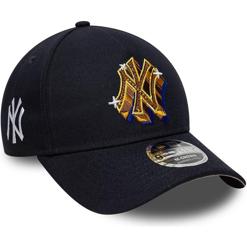 petten-gebogen-marineblauw-snapback-9forty-m-crown-a-frame-emblem-van-new-york-yankees-mlb-van-new-era