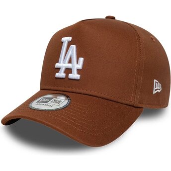Petten gebogen bruin snapback E Frame League Essential van Los Angeles Dodgers MLB van New Era