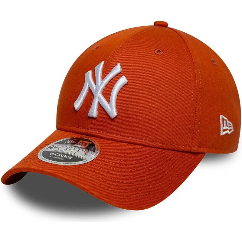 petten-gebogen-oranje-snapback-9forty-m-crown-van-new-york-yankees-mlb-van-new-era