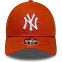 petten-gebogen-oranje-snapback-9forty-m-crown-van-new-york-yankees-mlb-van-new-era