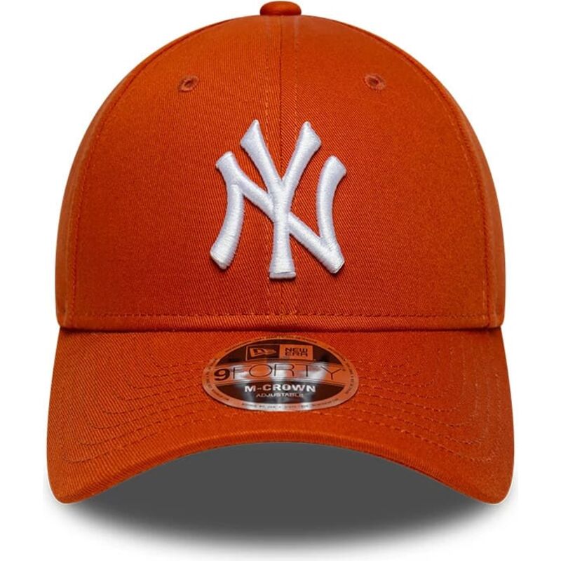 petten-gebogen-oranje-snapback-9forty-m-crown-van-new-york-yankees-mlb-van-new-era