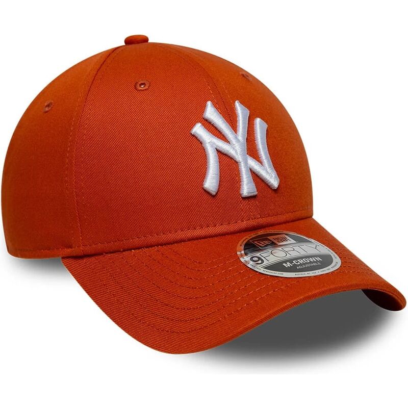 petten-gebogen-oranje-snapback-9forty-m-crown-van-new-york-yankees-mlb-van-new-era
