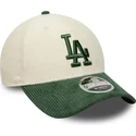 petten-gebogen-beige-snapback-9forty-m-crown-cord-van-los-angeles-dodgers-mlb-van-new-era