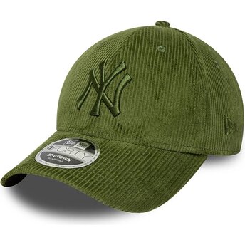 Petten gebogen groen verstelbaar 9FORTY M-Crown Cord van New York Yankees MLB van New Era
