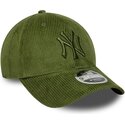 petten-gebogen-groen-verstelbaar-9forty-m-crown-cord-van-new-york-yankees-mlb-van-new-era
