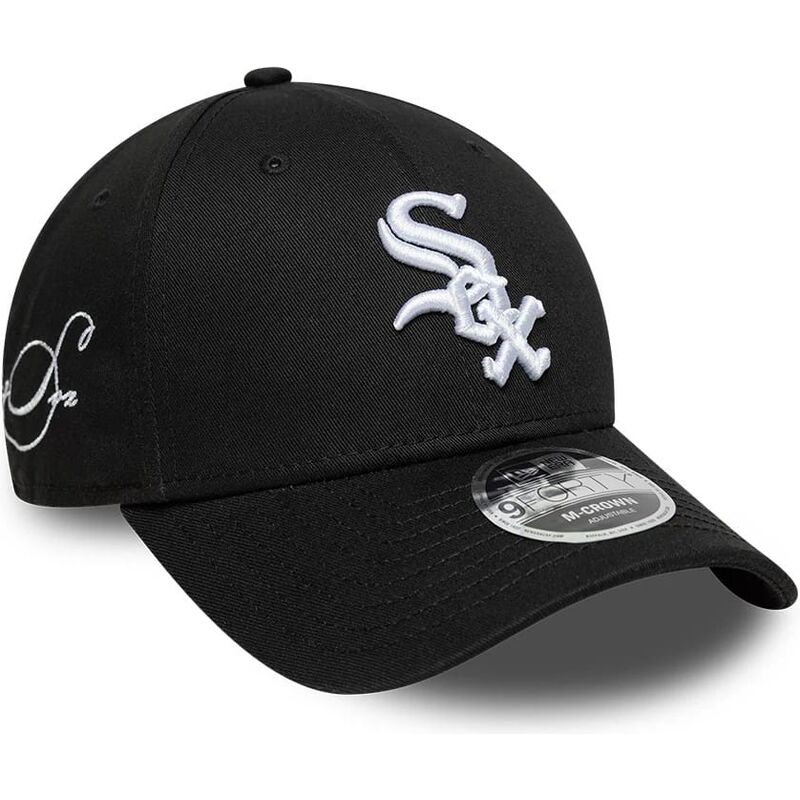 petten-gebogen-zwart-snapback-9forty-m-crown-side-script-van-chicago-white-sox-mlb-van-new-era
