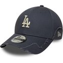petten-gebogen-grijs-verstelbaar-9forty-stitched-van-los-angeles-dodgers-mlb-van-new-era