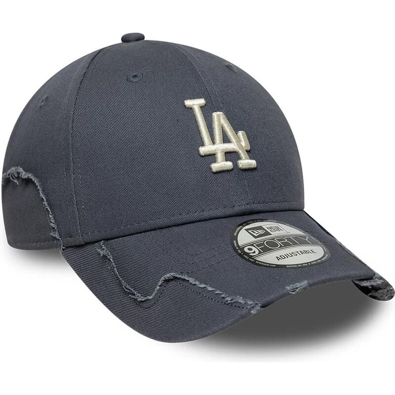 petten-gebogen-grijs-verstelbaar-9forty-stitched-van-los-angeles-dodgers-mlb-van-new-era
