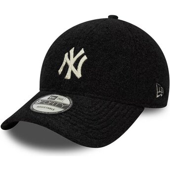 Petten gebogen zwart snapback 9FORTY Winter Borg van New York Yankees MLB van New Era