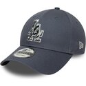 petten-gebogen-grijs-verstelbaar-9forty-outline-camo-van-los-angeles-dodgers-mlb-van-new-era