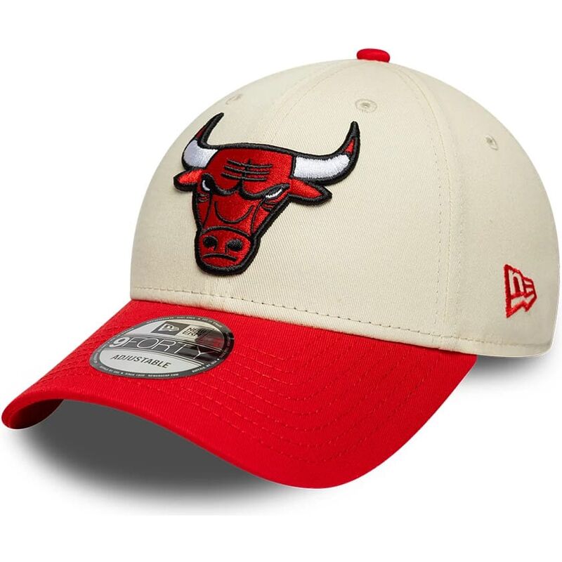 petten-gebogen-beige-verstelbaar-9forty-colour-block-van-chicago-bulls-nba-van-new-era