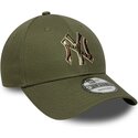 petten-gebogen-groen-verstelbaar-9forty-outline-camo-van-new-york-yankees-mlb-van-new-era