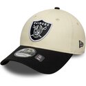 petten-gebogen-beige-verstelbaar-9forty-colour-block-van-las-vegas-raiders-nfl-van-new-era