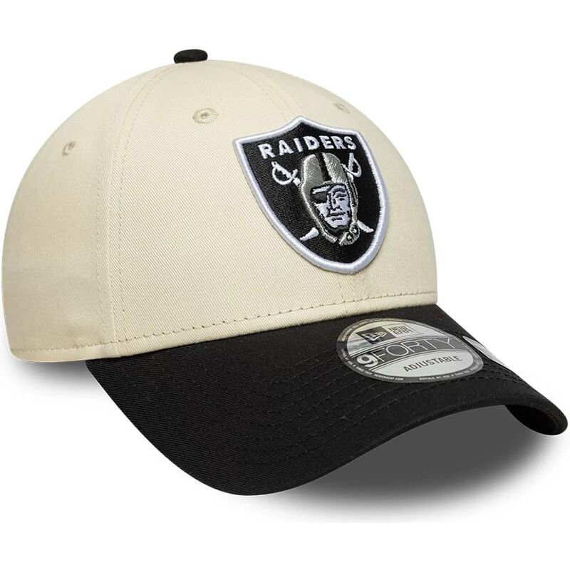 petten-gebogen-beige-verstelbaar-9forty-colour-block-van-las-vegas-raiders-nfl-van-new-era