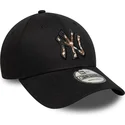 petten-gebogen-zwart-verstelbaar-9forty-faux-pony-infill-van-new-york-yankees-mlb-van-new-era