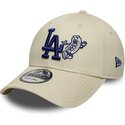petten-gebogen-beige-verstelbaar-9forty-food-icon-van-los-angeles-dodgers-mlb-van-new-era