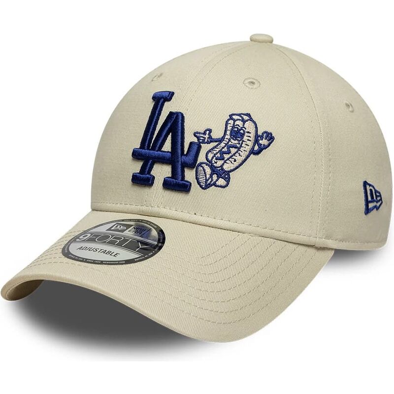 petten-gebogen-beige-verstelbaar-9forty-food-icon-van-los-angeles-dodgers-mlb-van-new-era