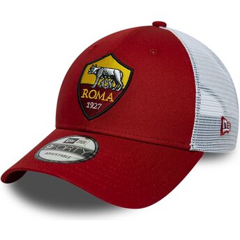 Petten gebogen rood verstelbaar 9FORTY League van Associazione Sportiva Roma Serie A van New Era
