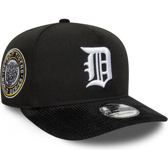 Petten gebogen zwart snapback 19TWENTY Cooperstown Cord van Detroit Tigers MLB van New Era
