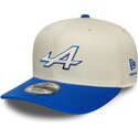 petten-gebogen-beige-snapback-9seventy-stretch-snap-contrast-visor-van-alpine-f1-team-formula-1-van-new-era