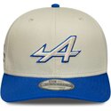 petten-gebogen-beige-snapback-9seventy-stretch-snap-contrast-visor-van-alpine-f1-team-formula-1-van-new-era