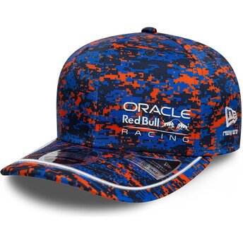 Petten gebogen meerkleurig snapback 9SEVENTY Stretch Snap Digi Camo van Red Bull Racing Formula 1 van New Era