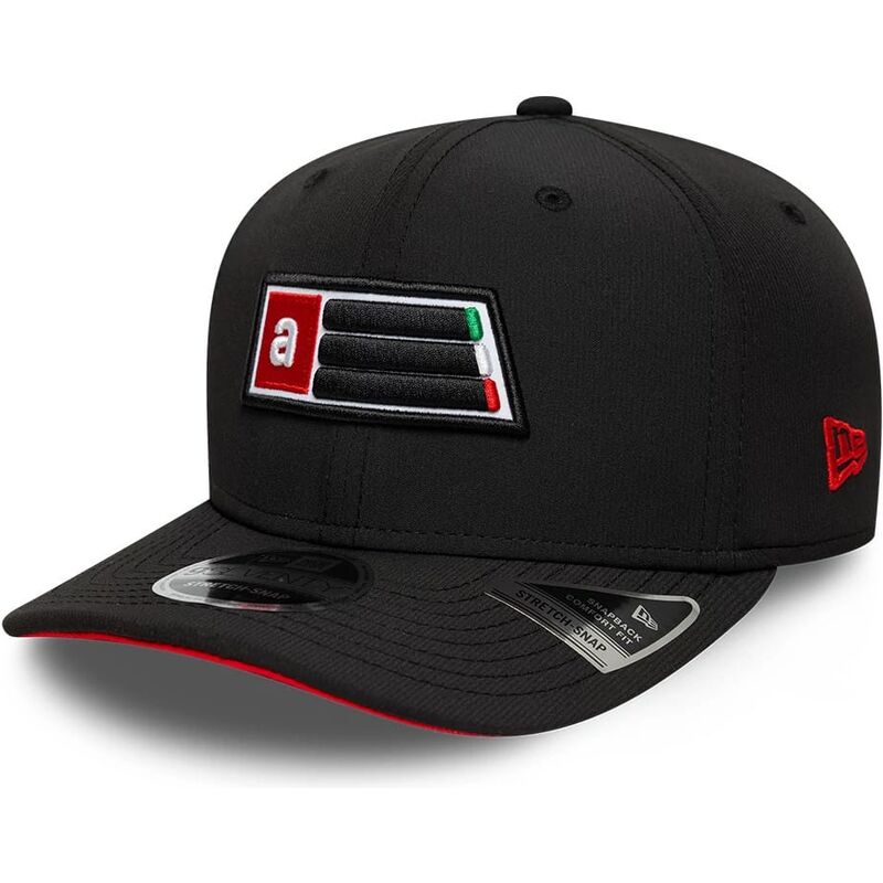 petten-gebogen-zwart-snapback-9seventy-stretch-snap-patch-aprilia-piaggio-van-new-era