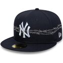petten-plat-marineblauw-fitted-59fifty-icon-van-new-york-yankees-mlb-van-new-era