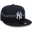 petten-plat-marineblauw-fitted-59fifty-icon-van-new-york-yankees-mlb-van-new-era