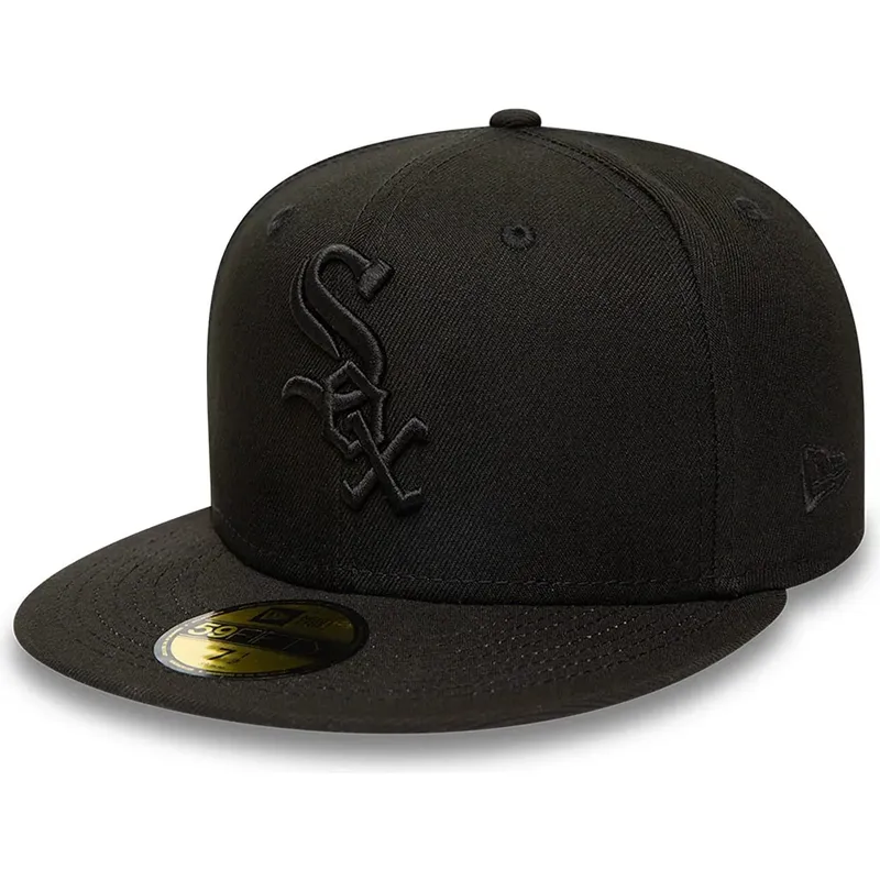 petten-plat-zwart-fitted-59fifty-van-chicago-white-sox-mlb-van-new-era petten-plat-zwart-fitted-59fifty-van-chicago-white-sox-mlb-van-new-era