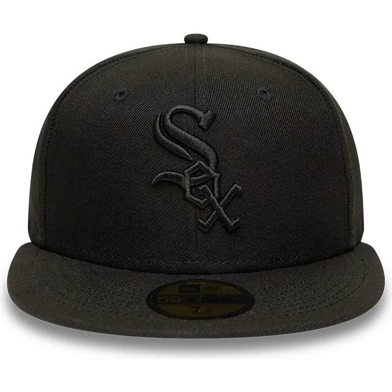petten-plat-zwart-fitted-59fifty-van-chicago-white-sox-mlb-van-new-era petten-plat-zwart-fitted-59fifty-van-chicago-white-sox-mlb-van-new-era