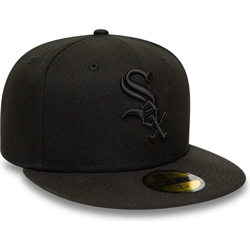 petten-plat-zwart-fitted-59fifty-van-chicago-white-sox-mlb-van-new-era petten-plat-zwart-fitted-59fifty-van-chicago-white-sox-mlb-van-new-era