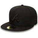 petten-plat-zwart-fitted-59fifty-van-atlanta-braves-mlb-van-new-era