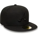 petten-plat-zwart-fitted-59fifty-van-atlanta-braves-mlb-van-new-era