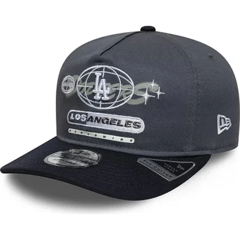 Petten gebogen grijs snapback 19TWENTY Graphic van Los Angeles Dodgers MLB van New Era