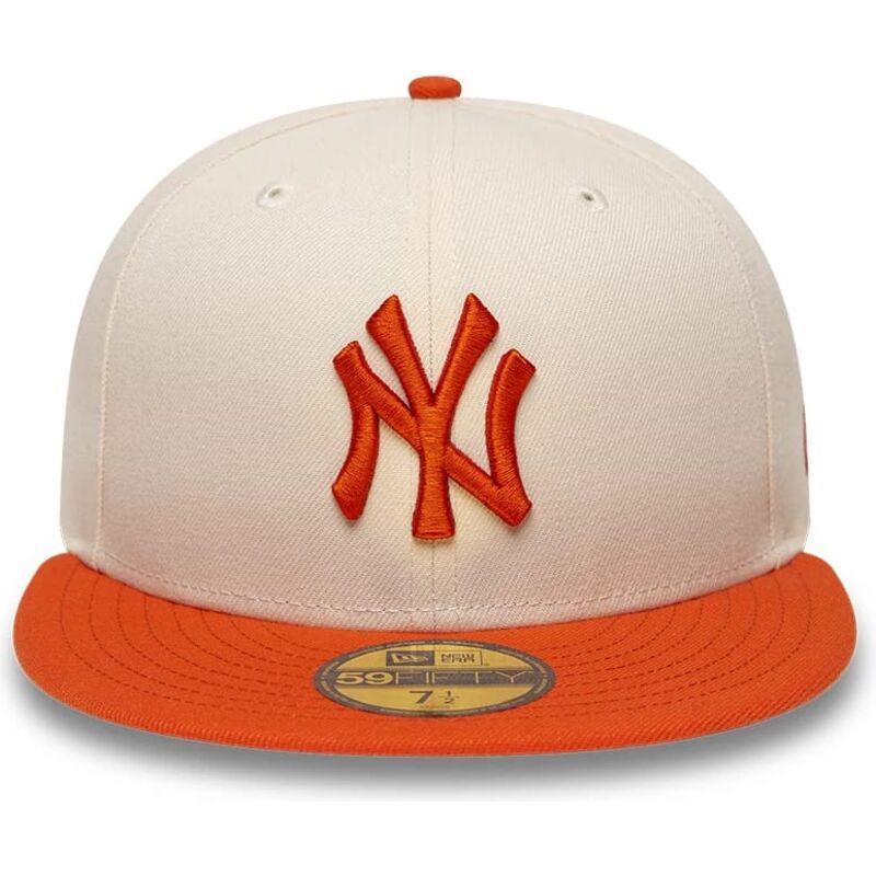 petten-plat-beige-fitted-59fifty-league-essential-van-new-york-yankees-mlb-van-new-era