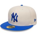 petten-plat-beige-fitted-59fifty-league-essential-van-new-york-yankees-mlb-van-new-era