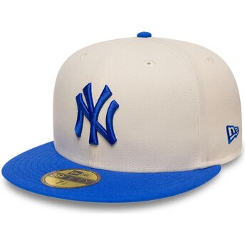 Petten plat beige fitted 59FIFTY League Essential van New York Yankees MLB van New Era